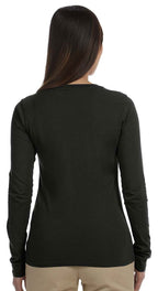 Ladies 44 oz 100% Organic cotton classic Long-Sleeve T-Shirt - BLAcK - S(D0102H7Z2I2)