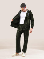 Lux Venus Plain Tapping Rain Suit For Men Navy Blue
