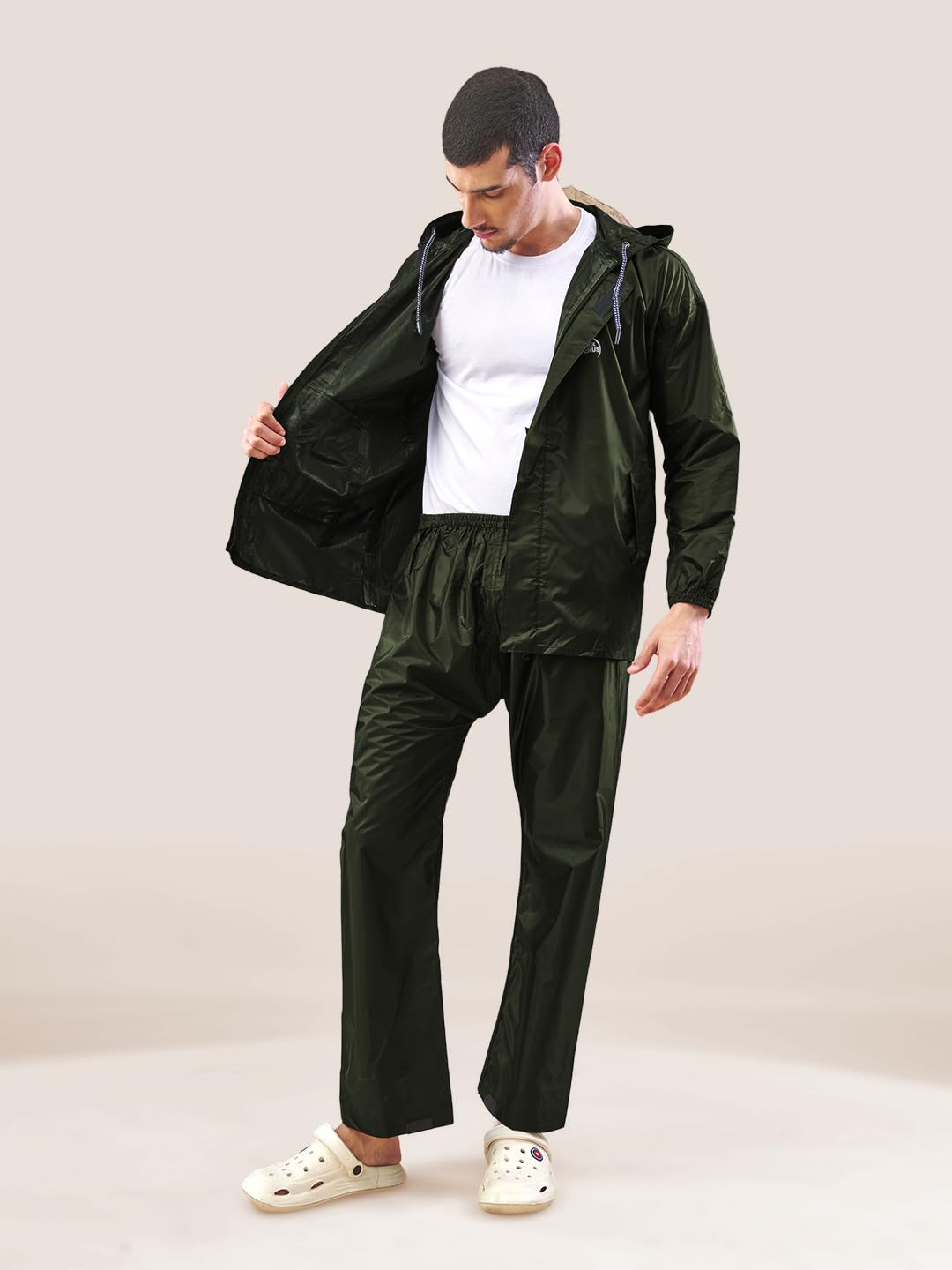 Lux Venus Plain Tapping Rain Suit For Men Navy Blue