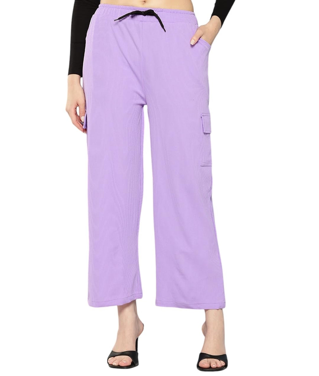 Aarika Girls Casual Wear Purple Colour Solid Nylon Pant (9-13 Years)