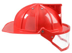 Aeromax Firefighter Helmet with Movable Visor, RED, Adjustable Size