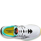 Saucony Women's Endorphin Speed 2 Running Shoe, White/Black/Vizi, 5