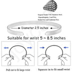 Friendship Gifts for Women Encouragement Birthday Christmas Cuff Bracelets for Friends Handmade Stainless Steel Best Friend Jewe