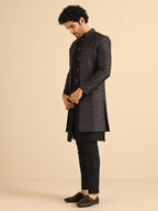 Kisah MenS Indo-Western Waistcoat Sherwani Trouser Set