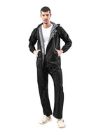 Lux Venus Reversible Rain Coat Set For Men. Black
