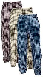 DIGITAL SHOPEE Mens Cotton Checkered Casual Style Pajama Lower Pant- Pack Of 3 (Color-Multicolor),Free Size