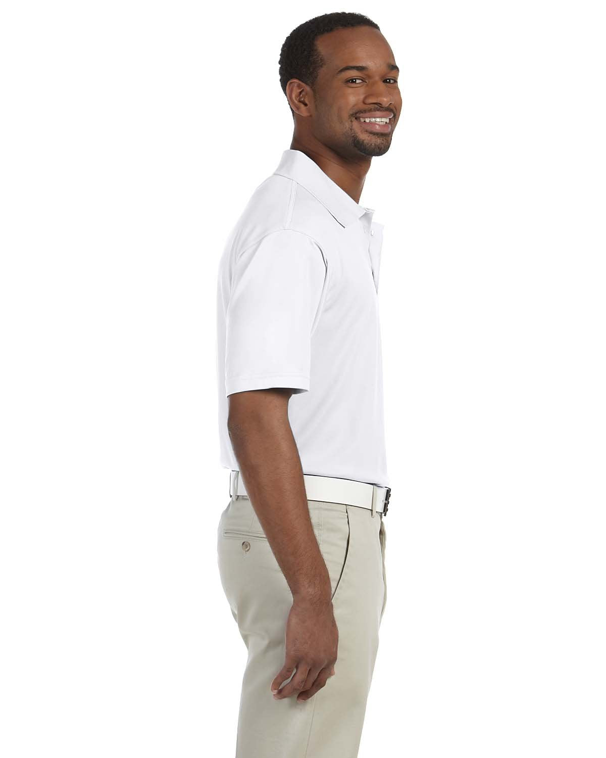 Mens 4 oz Polytech Polo - WHITE - 5XL(D0102H7YX2T)
