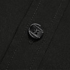 Rebelify Double Pocket With Flap Men Cargo Cotton Shirt Black