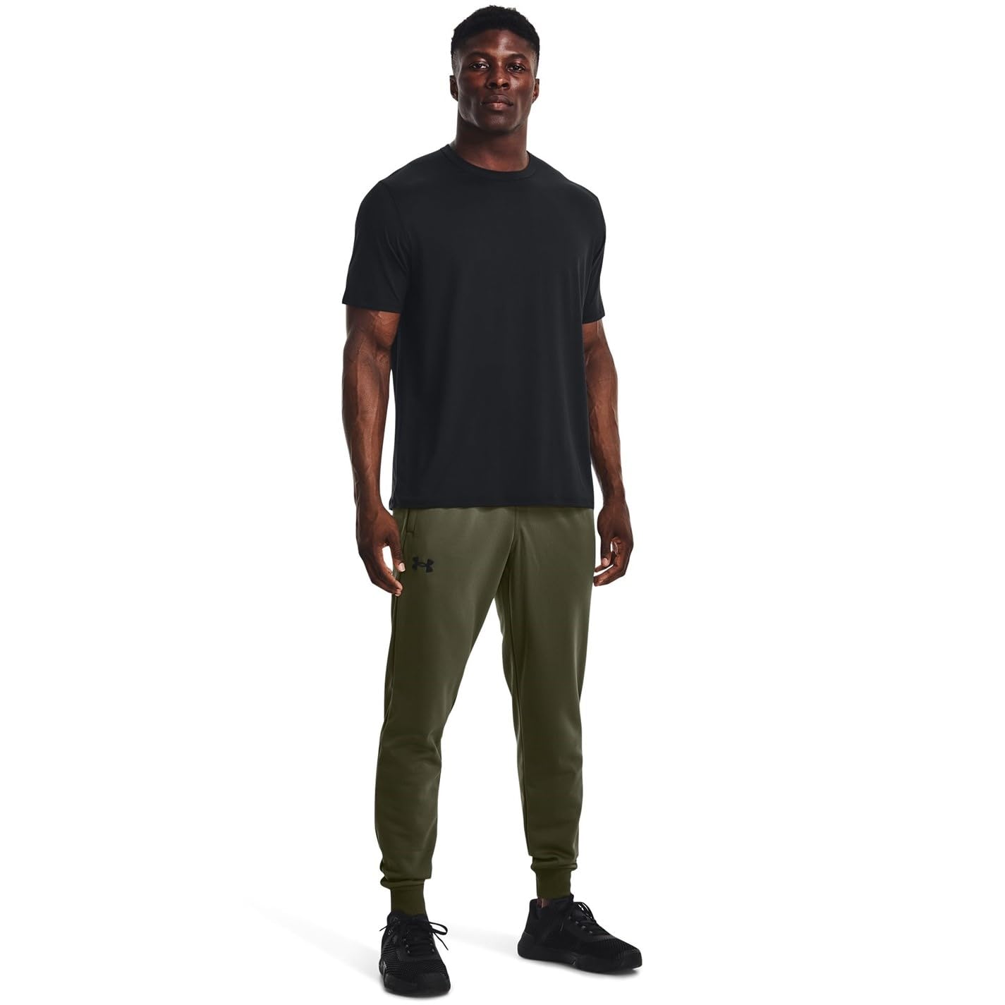 Under Armour Men's ArmourFleece Jogger, (390) Marine OD Green / / Black, X-Large
