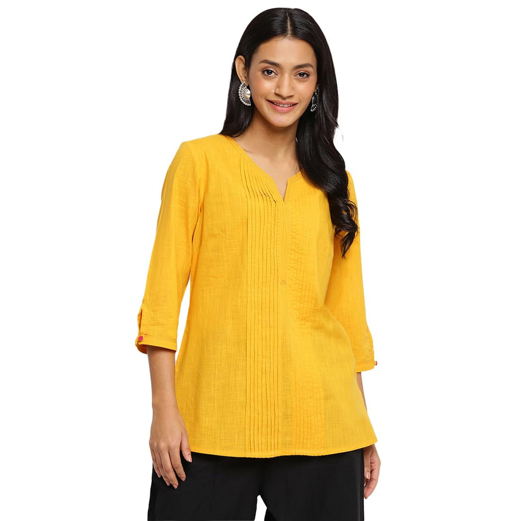 Fabindia Women'S Slim Kurta (20040920_Yellow