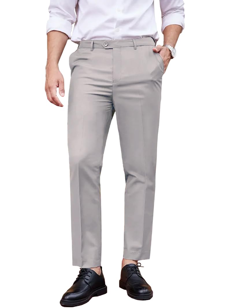 CB-COLEBROOK Mens Formal Pants Stretch Work Dress Pants 30/32/34/36/38 Quick Dry Lightweight Casual Comfy Trousers with Pockets 