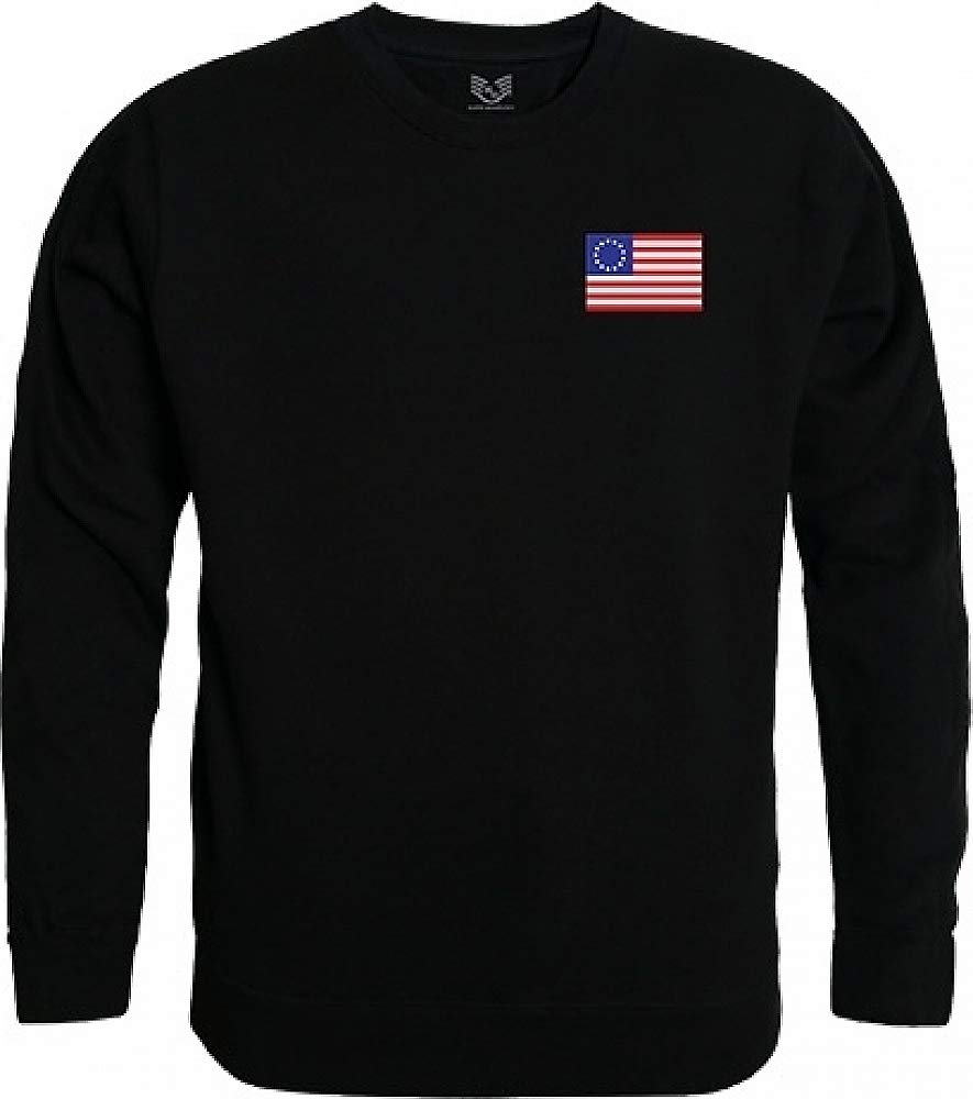 Graphic Crewneck, Betsy Ross 1, Black, M