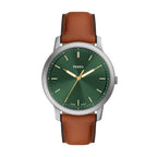 Fossil Men's Minimalist Three-Hand Brown Leather Watch