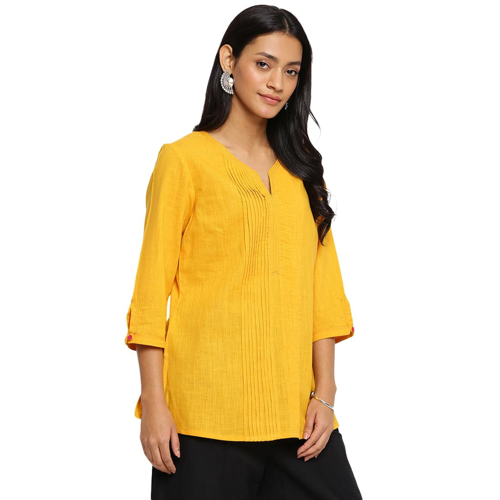 Fabindia Women'S Slim Kurta (20040920_Yellow
