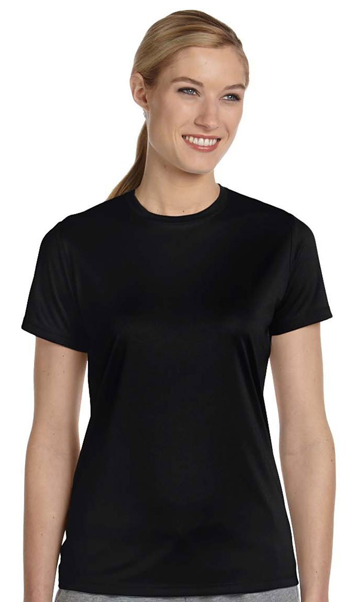 Ladies cool DRI with FreshIQ Performance T-Shirt - BLAcK - S(D0102HI338Y)