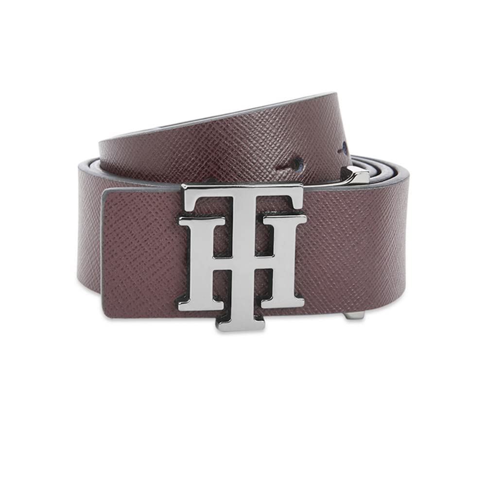 Tommy Hilfiger Solid Leather Mens Formal Single Side Belt (Brown, Frsz)