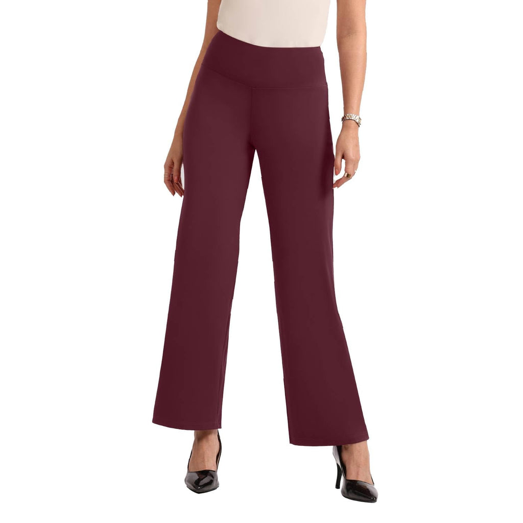 BlissClub Ultimate Wide Lite for Women Above 55 ft Tall | High Waist Trousers and Formal Pants for Office wear | Comfortable fi