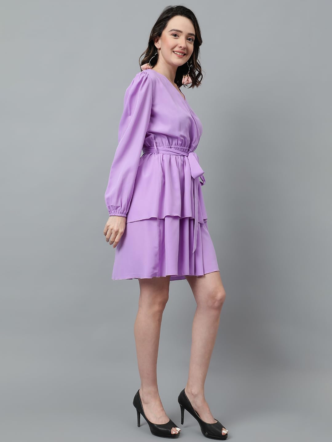 Kotty WomenS Fit And Flare Purple Dress