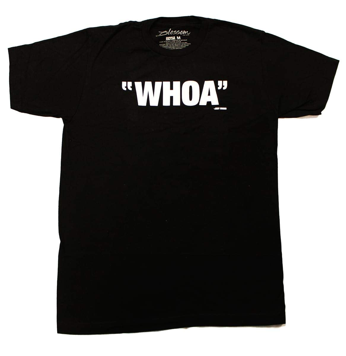 Blossom Whoa Men's Black Cotton T-Shirt - Small