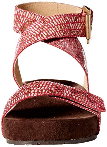 Revitalign RV4203708 Womens Swell Comfort Strap Sandal  Tibetan Red - Size 8