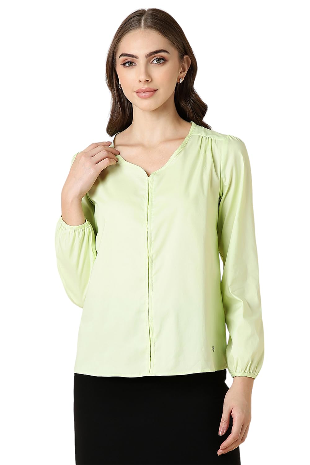 Allen Solly Women Regular Fit Solid Formal Full Sleeve Top