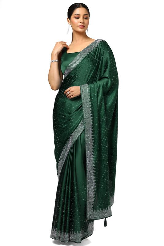 Soch Women Satin Embellished Saree with Work