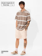 The Souled StoreClay Men and Boys Short Sleeves Collared Neck Cotton Blend Oversized Polos