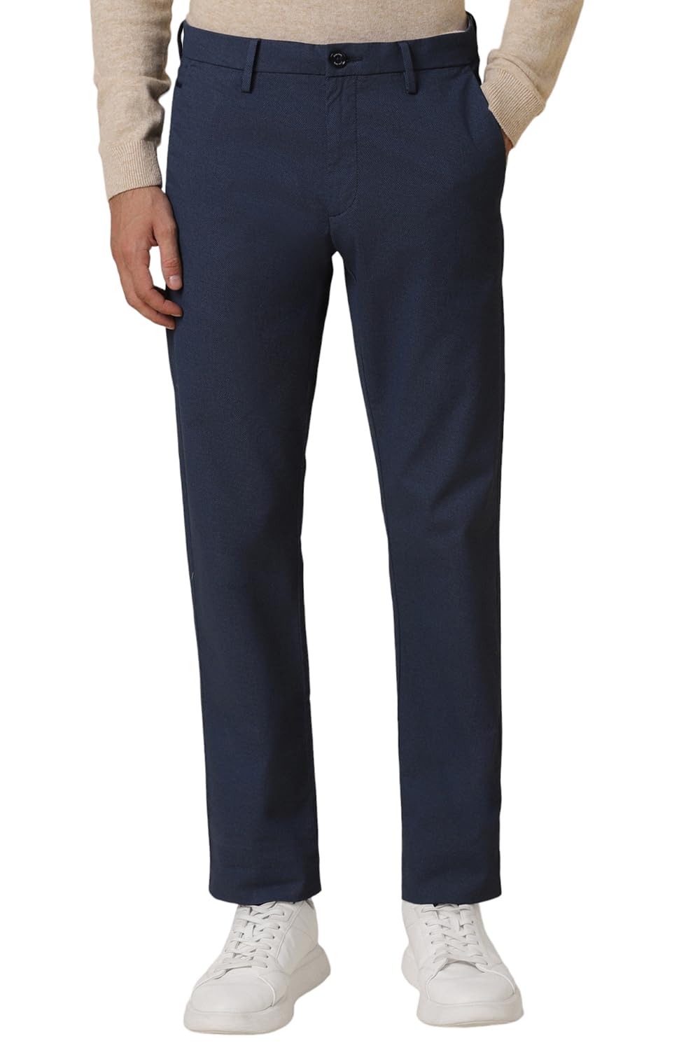Allen Solly Men Slim Fit Solid Formal Cotton Pants