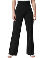Kotty Womens High Rise Regular Solid Trousers Jade Black