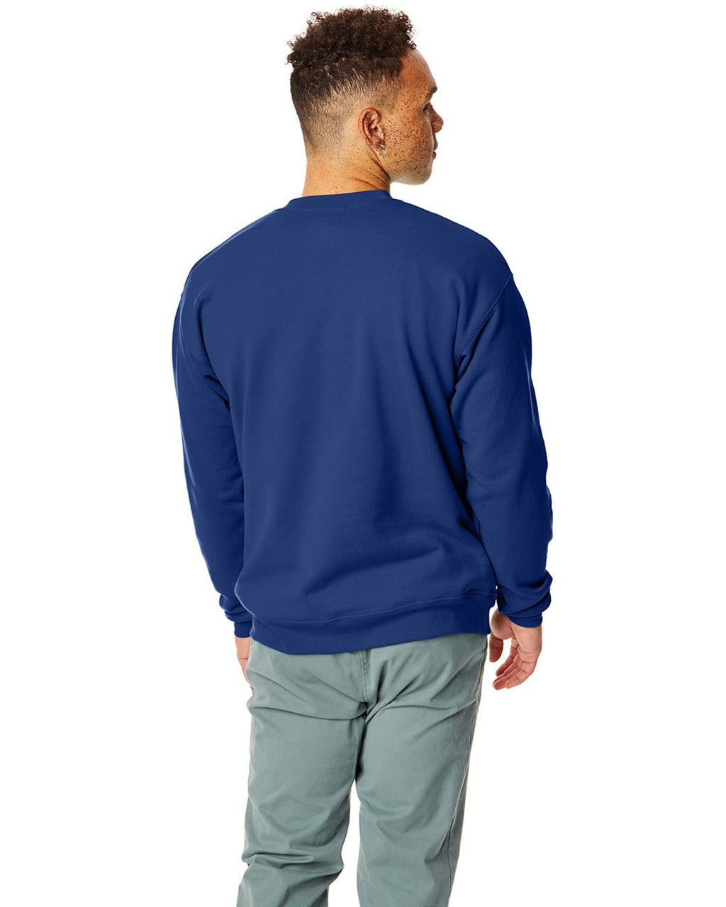 Hanes Men's EcoSmart Sweatshirt, Deep Royal, 4XL