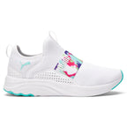 PUMA Softride Sophia Slip-On Bleached Puma White/Aruba Blue 6 B (M)