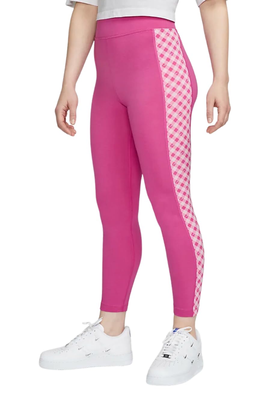 Nike Nsw Gingham Hr 7/8 Tight Women Running Leggings
