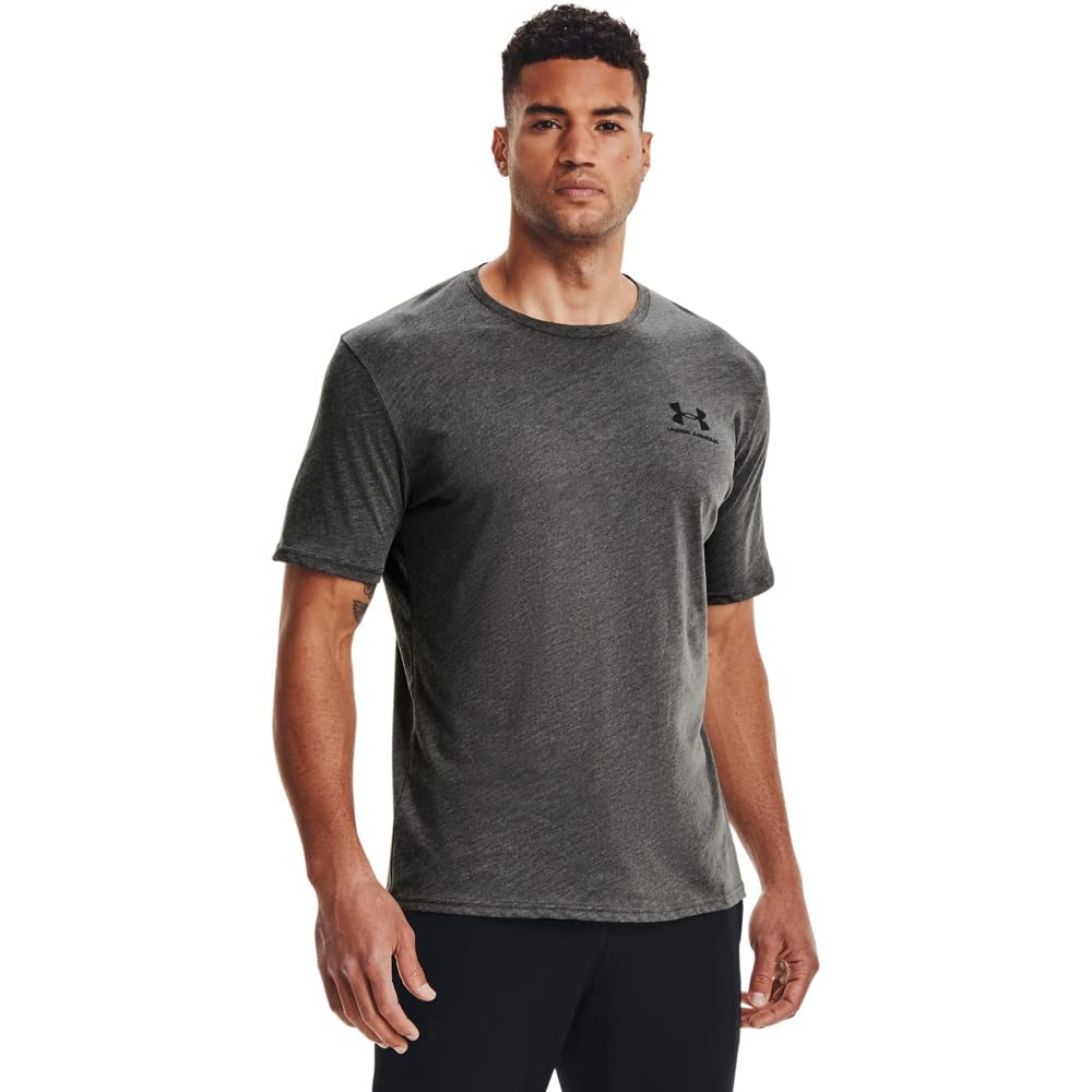 Under Armour Men's Sportstyle Left Chest Short-Sleeve T-Shirt , Charcoal Medium Heat (019)/Black, XX-Large