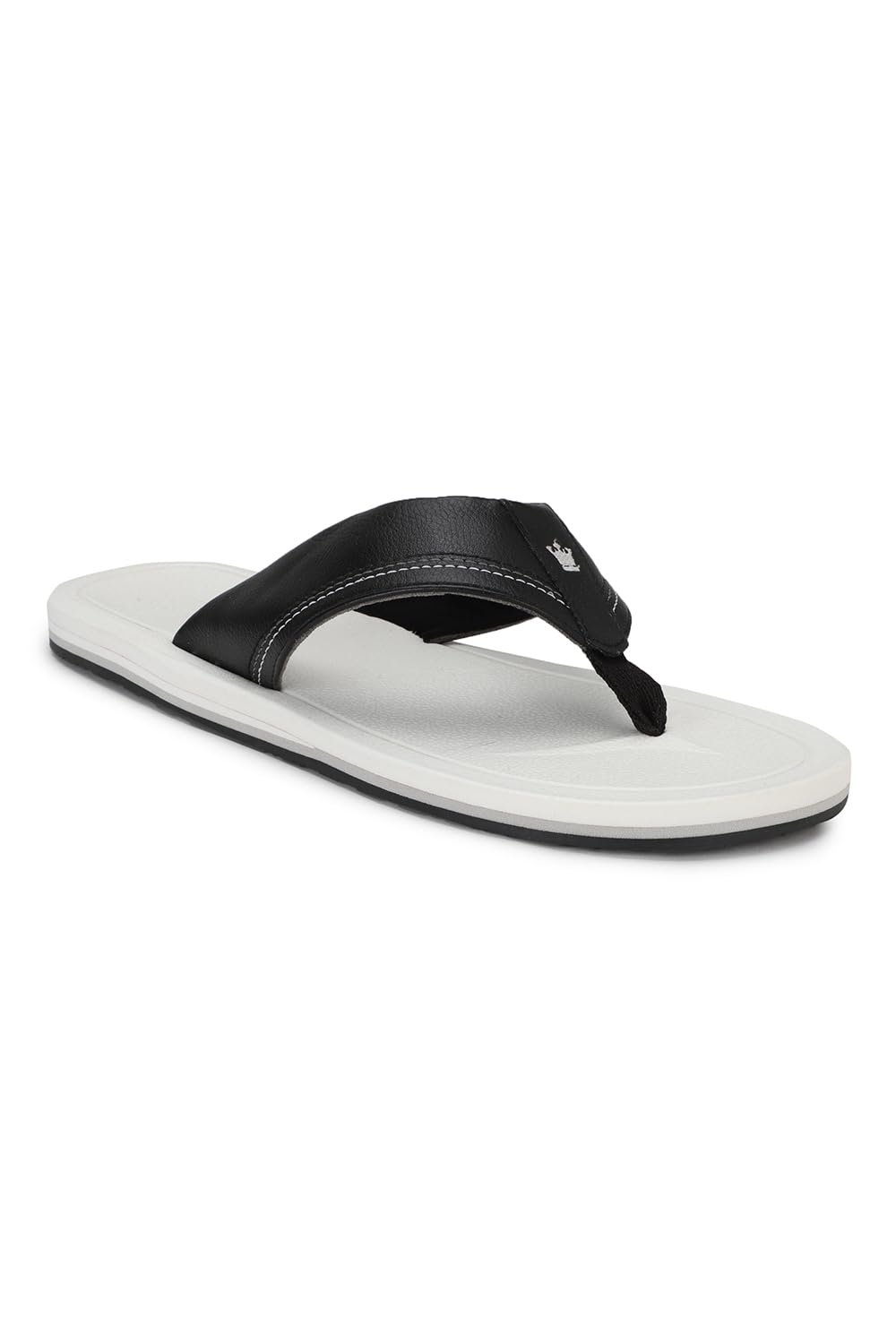 Louis Philippe Men Black Printed Flip Flops