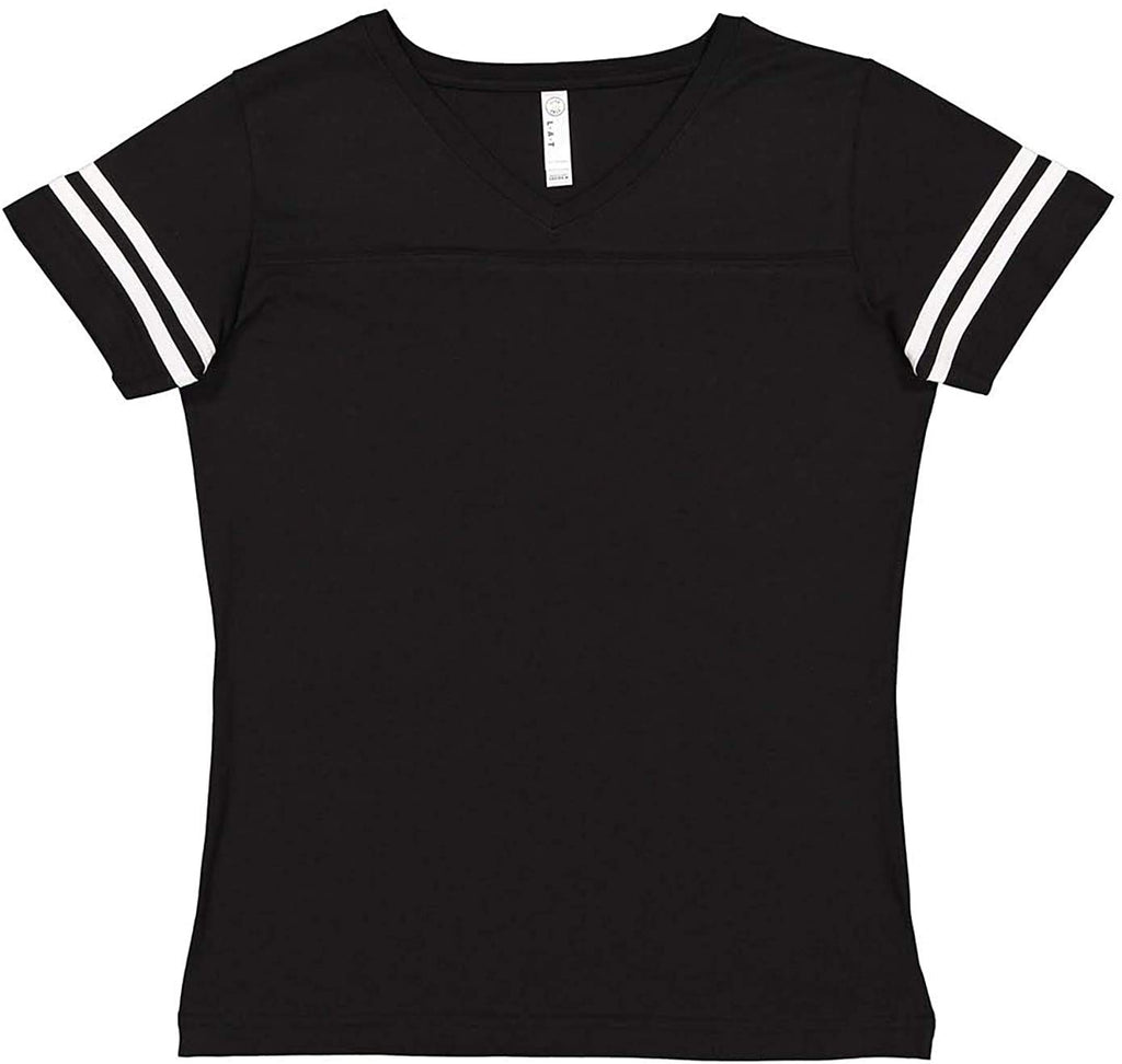 Ladies Football T-Shirt - BLAcK WHITE - 2XL(D0102H2HE4Y)