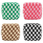LYDZTION 4 PCS Checkered Makeup Bag Cosmetic Bag for Women Checkered Pouch Plaid Makeup Bag for Women Small Makeup Bag Storage B