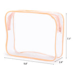 Tbestmax 10 Pack Clear Cosmetic Bags Makeup Bags Portable Waterproof TSA Approved Travel Toiletry Bags Large Organizer