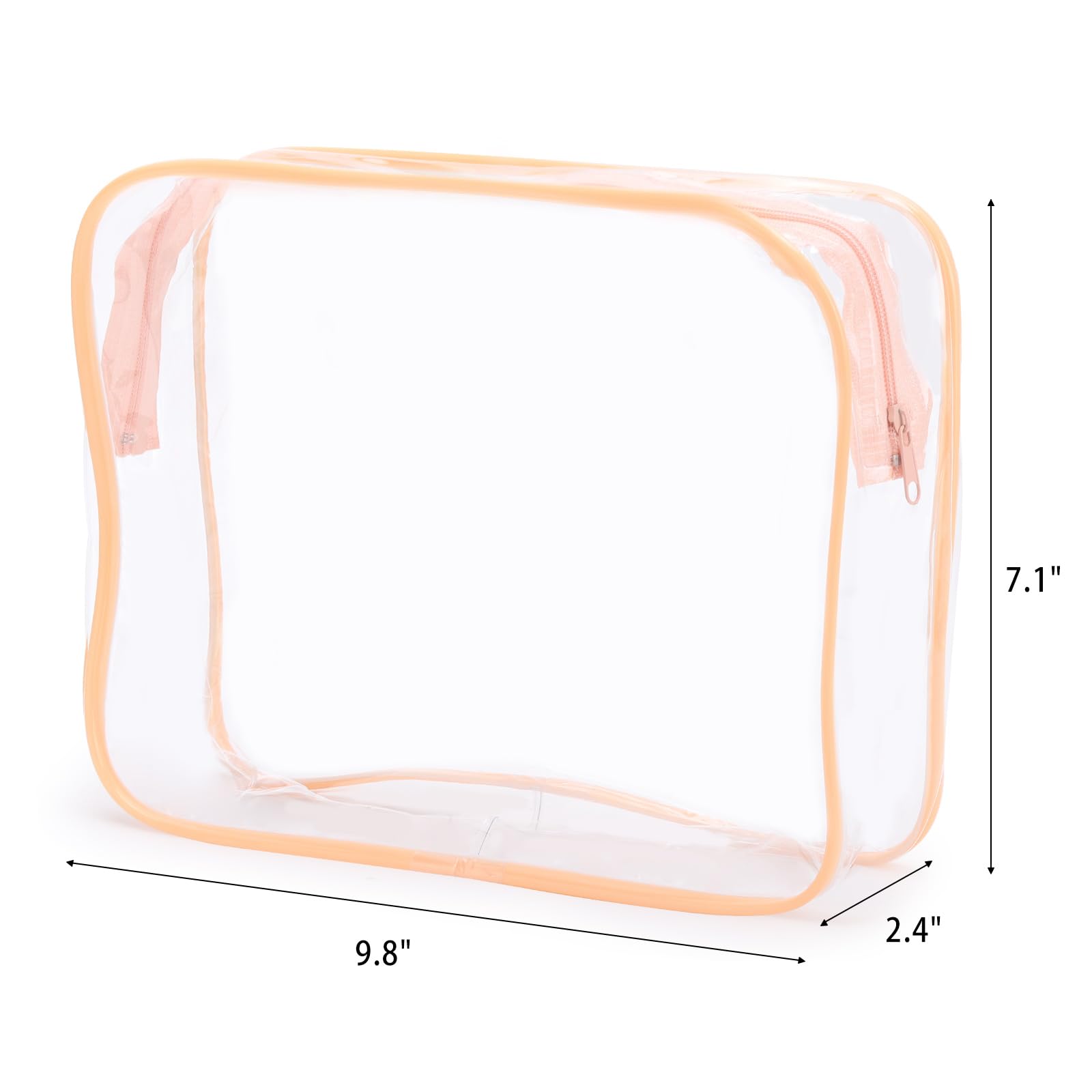 Tbestmax 10 Pack Clear Cosmetic Bags Makeup Bags Portable Waterproof TSA Approved Travel Toiletry Bags Large Organizer