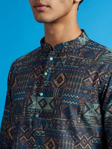 Diwas By Manyavar MenS Blended Viscose Printed Kurta