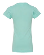 girls Fine Jersey T-Shirt - AQUA - XS(D0102H7DYBX)