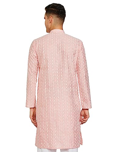 Be Active MenS Traditional Embroidered Lucknowi Full Sleeves Kurta || Cotton Kurta For Men || Men Kurta For Wedding || Kurta Fo