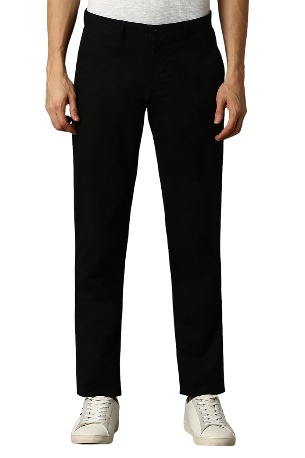 Louis Philippe Men Mid Rise Slim Pants (Lytfcslpt20394_Navy, 38)