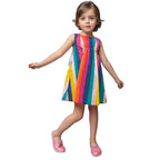 A.T.U.N. (ALL THINGS UBER NICE) Glow Rainbow A-Line Dress for Girls