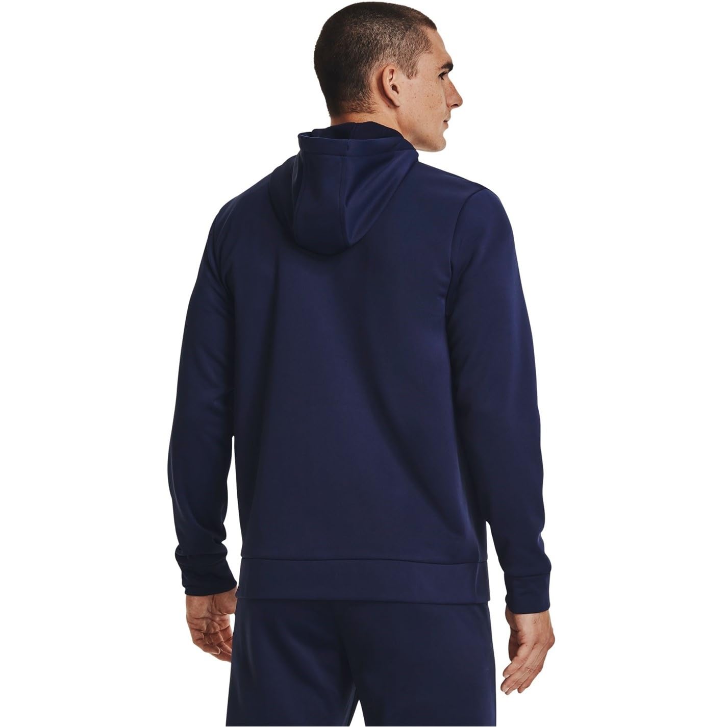 Under Armour Men's ArmourFleece Full Zip Hoodie, (410) Midnight Navy / / Black, Small