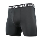 SHEATH 4.0 Men's Modal Boxer Briefs - BLACK - M 32-34 | Dual Pouch, Athletic Fit