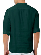 Finivo Fashion MenS Cotton Blend Solid Full Sleeve Combo Short Kurta Shirt