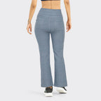Blissclub Werk-It Flare Pants For Women Office Wear, Formal Cotton Trousers For Women With High Waist And 4 Pockets