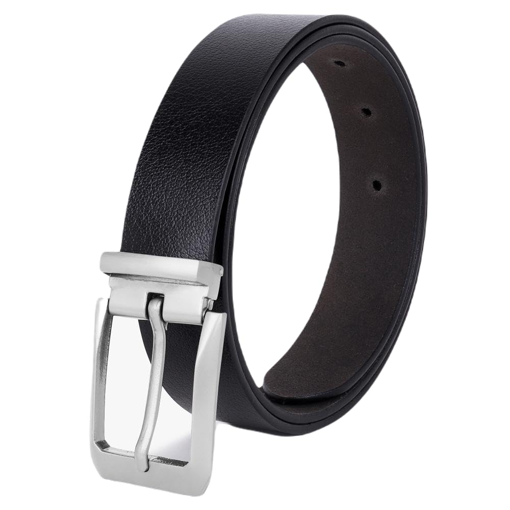 Sunshopping Genuine Leather Belt For Men | Handmade Pin Buckle Belt Perfect For Formal & Casual Wear | Adjustable Free Size Fits 48