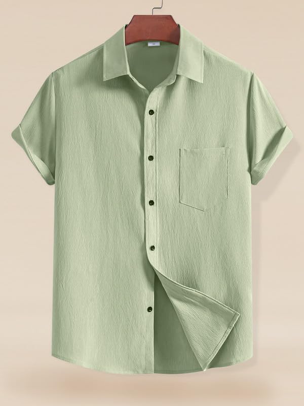 Tee Projekt Textured Shirts for Men || Casual Shirt for Men || Comfortable and Stylish for Every Wardrobe Mint Green