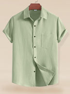 Tee Projekt Textured Shirts for Men || Casual Shirt for Men || Comfortable and Stylish for Every Wardrobe Mint Green
